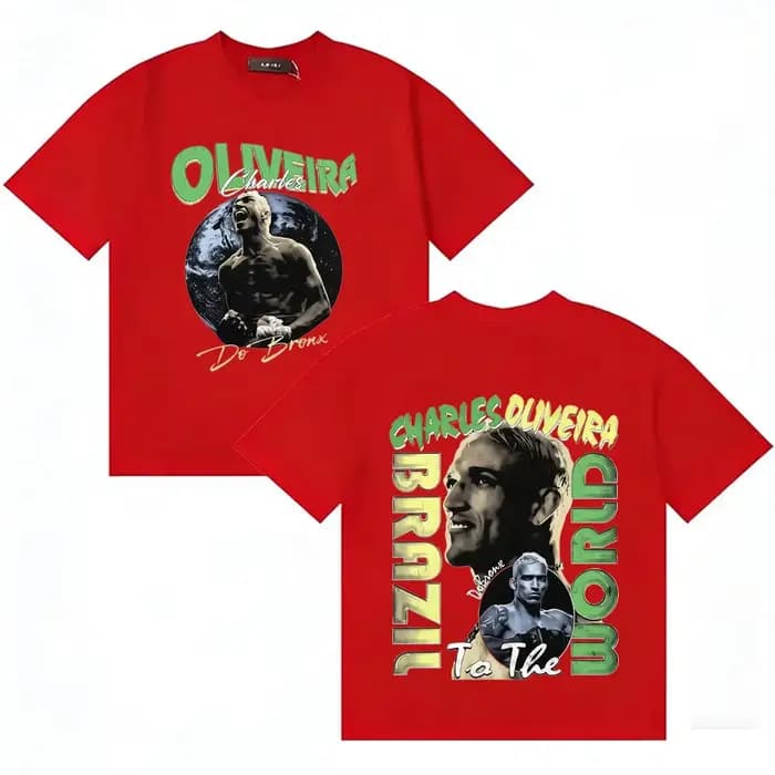 Charles Oliveira – T-shirt imprimé graphique pour hommes et femmes