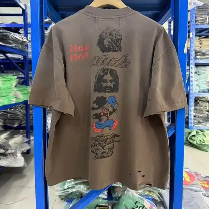 T-shirt unisexe 2026 High Street avec logo de poche