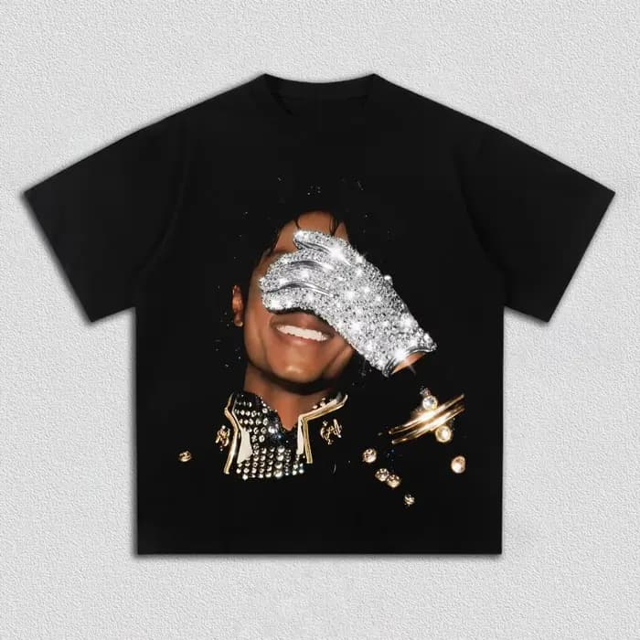 T-shirt graphique Michael Jackson, le roi de la pop, vêtements pour hommes, en coton, à manches cour