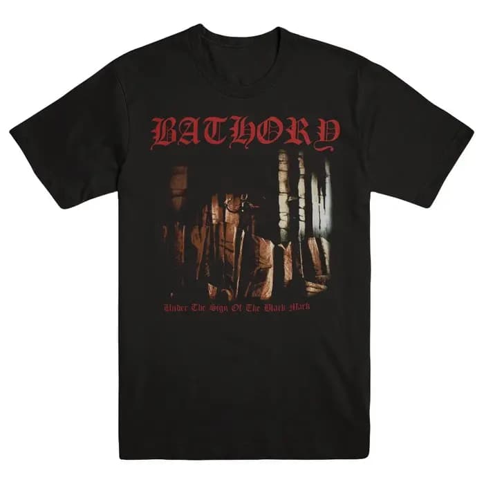 BATHORY Under The Sign T-Shirt en coton avec motif graphique pour hommes et femmes
