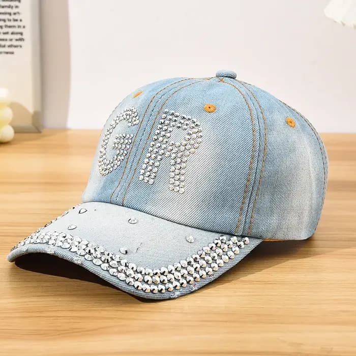 Casquette de baseball incrustée de diamants