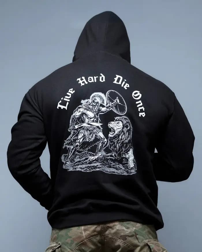 Sweat à capuche Die Once – Équipement tactique _ Brothers in Arms Graphic