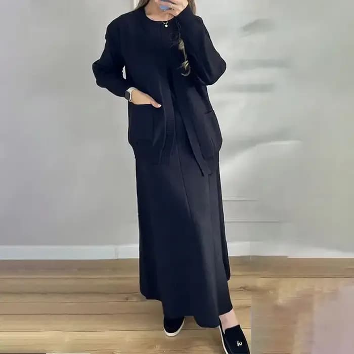 Mode pull décontracté manteau femmes Vintage automne hiver robe