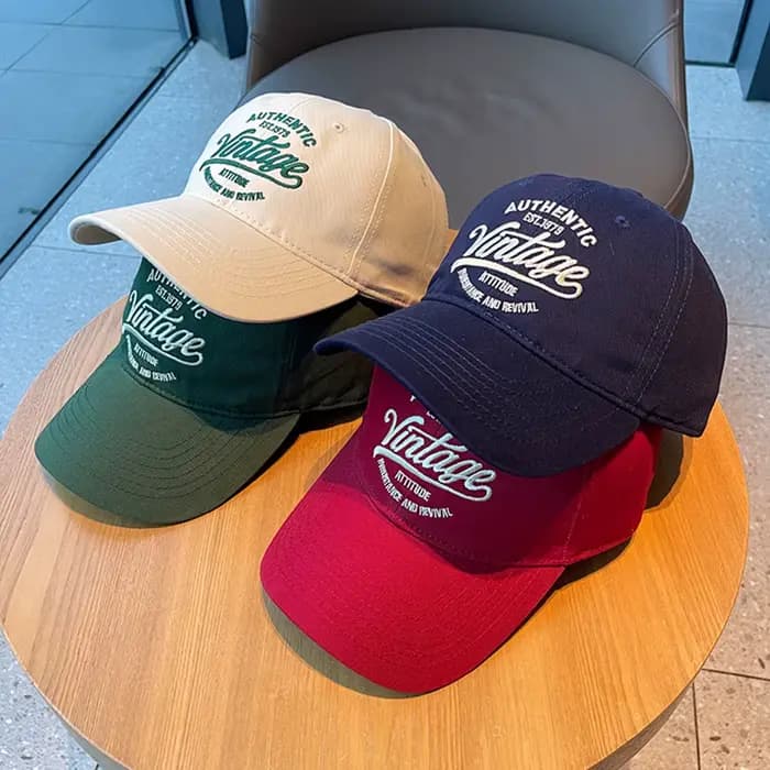 Casquette de baseball rétro brodée à l'anglaise
