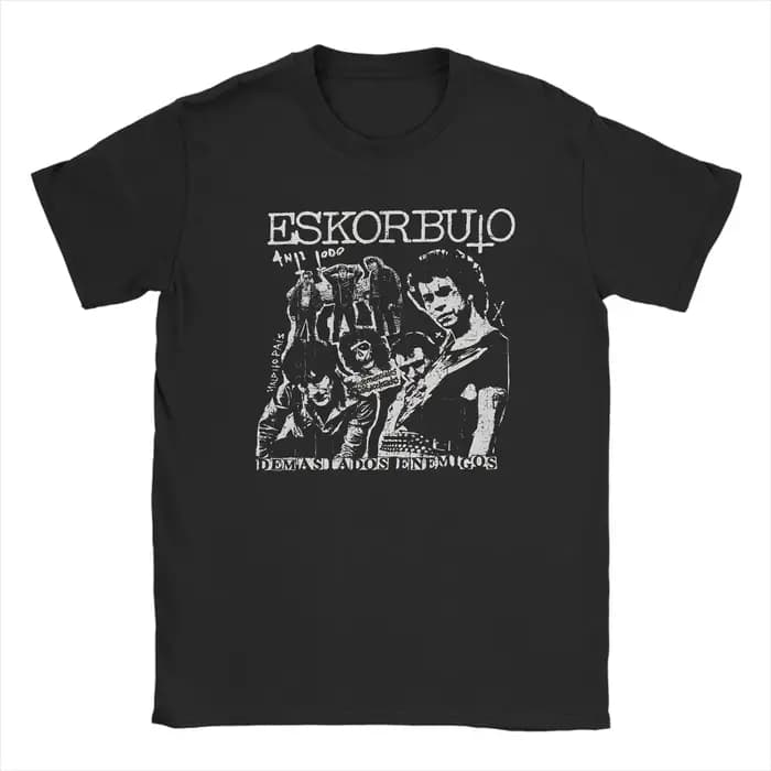 Mode ESKORBUTO T-Shirts hommes col rond coton t-shirt à manches courtes t-shirt vêtements graphiques