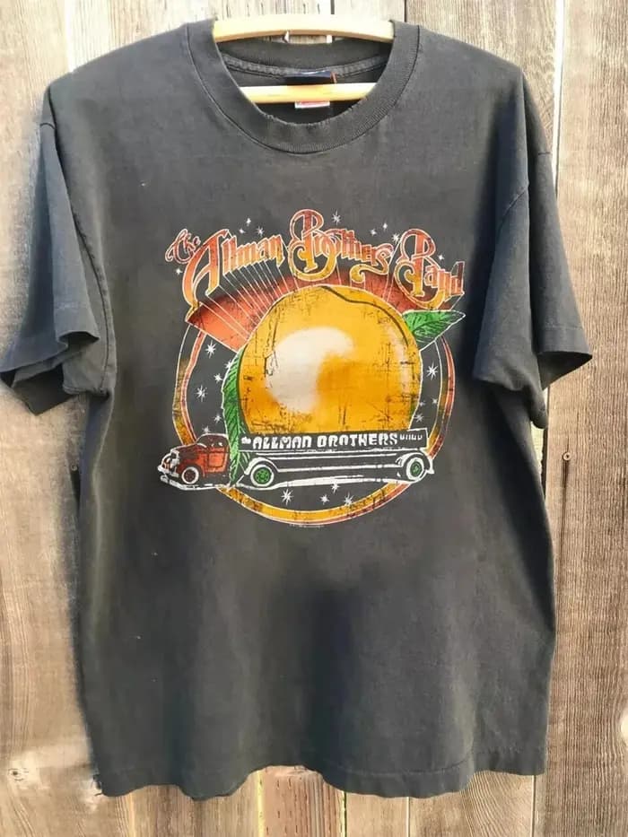 T-shirt unisexe en charbon de bois de style classique The Allman Brothers Band