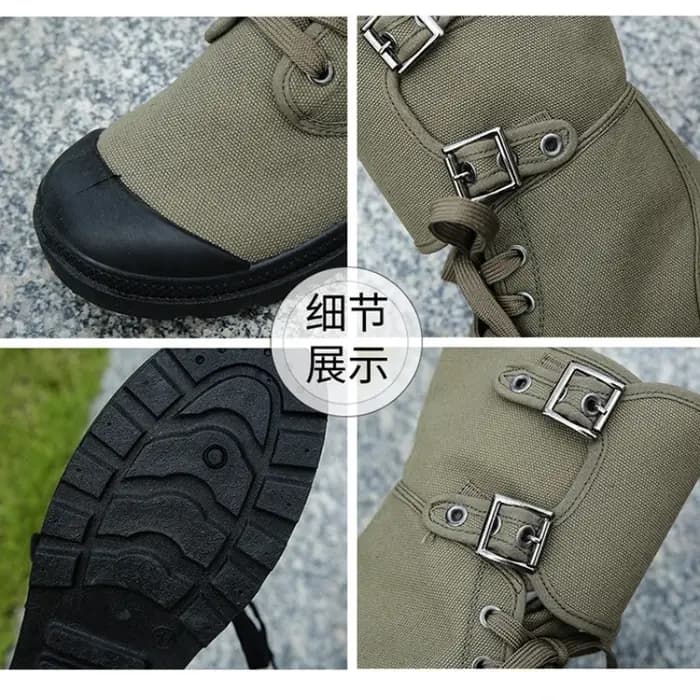 Bottes montantes en toile pour hommes