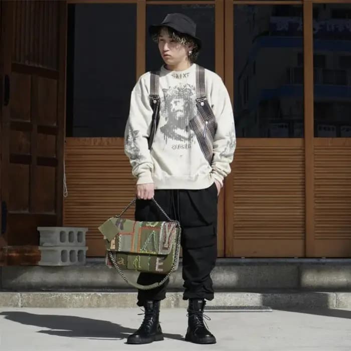 Yao mode Saint de Michael Graffiti imprimé pull de luxe Streetwear surdimensionné Y2k haute qualité