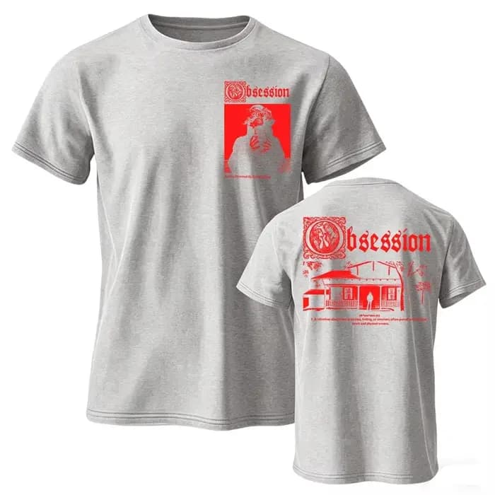 T-shirt « Movie Obsession I Love You » en coton décontracté pour homme/femme