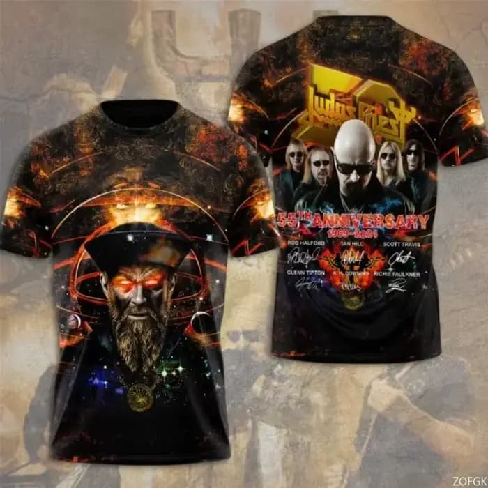 Judas Priest Band 3d impression T-shirt hommes femmes mode col rond manches courtes hauts t-shirts Rock musique vêtements Hip Hop T-shirt mâle