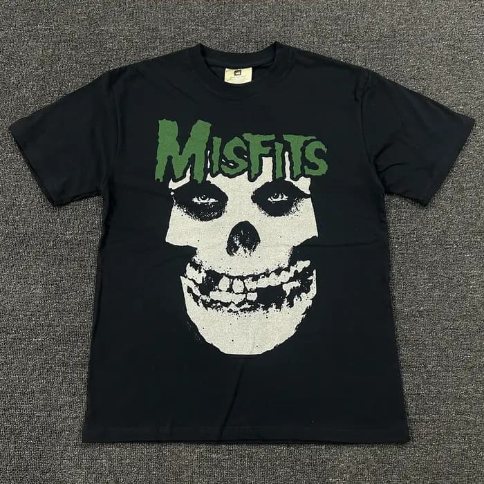 The Misfits A Non-conforming Band Electronic Rock Trend Vintage Street Style Hommes et femmes. T-shirt rétro en coton à manches courtes.