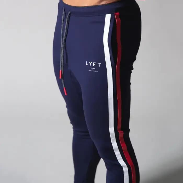 Hommes Joggers côté rayure pantalons de survêtement homme gymnastique entraînement Fitness coton pantalon mâle