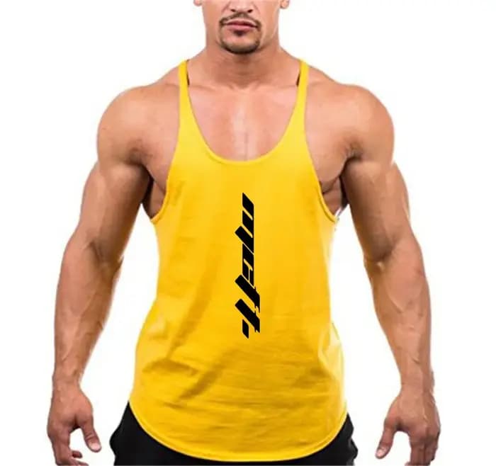 Vêtements de sport pour hommes débardeurs de musculation Fitness entraînement chemise sans manches coton gilet de