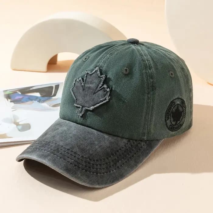 Casquette de baseball brodée multicolore avec feuille d'érable