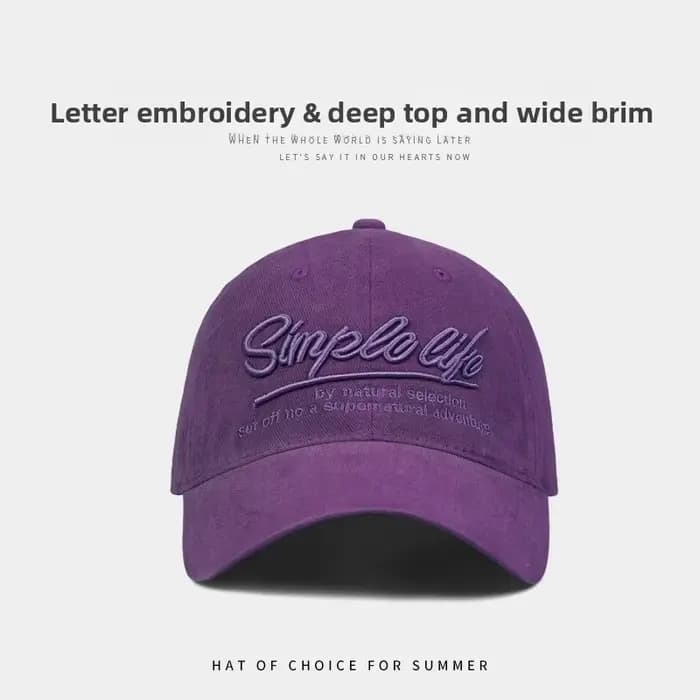 Casquette de Baseball bleue brodée avec lettres rétro américaines pour femmes