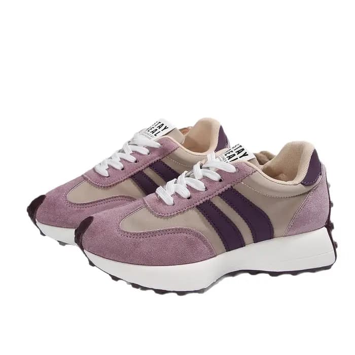 Chaussures de sport rétro color block pour femme