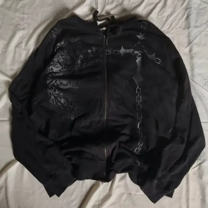 Sweat à capuche noir Harajuku