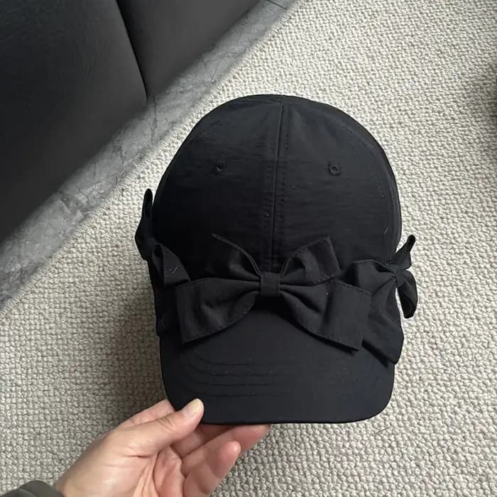 Casquette de baseball coréenne à nœud papillon pour femme