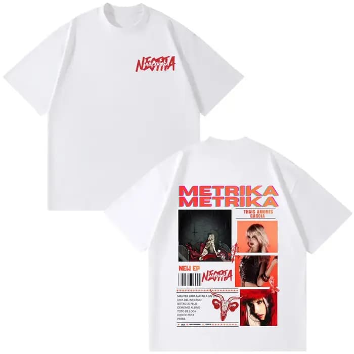T-shirt imprimé Singer Metrika New Album Tour pour hommes et femmes