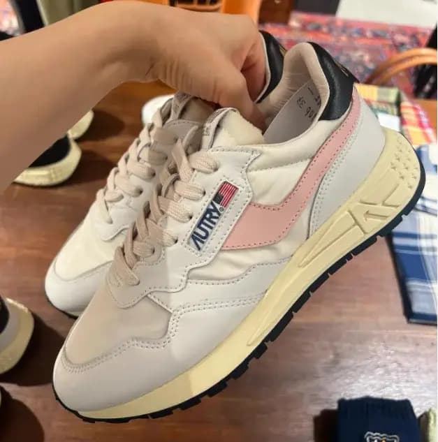Chaussures de sport tendance KWUN AUTRY en cuir véritable respirant à lacets décontractées pour homm