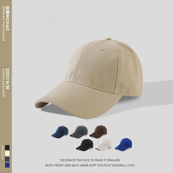 Casquettes de Baseball grande taille couleur unie grosse tête homme coton doux Plus