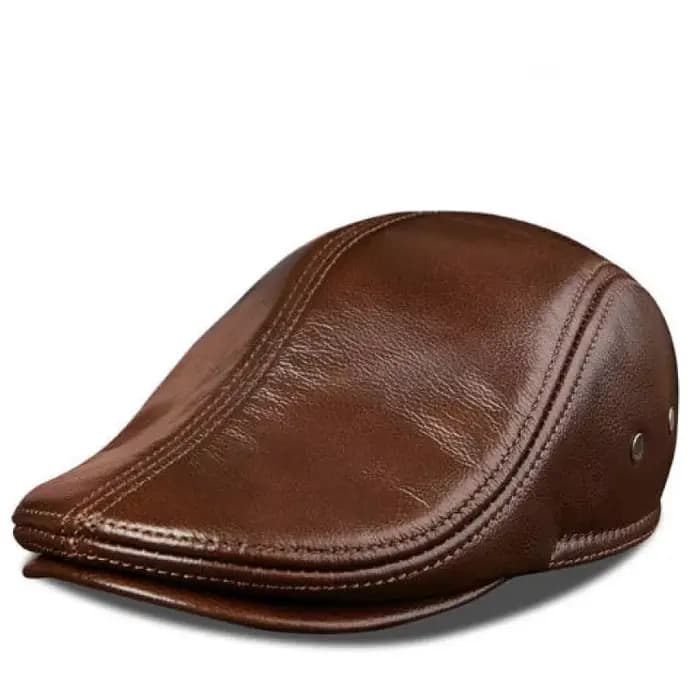 Casquette/béret de baseball en peau de mouton pour hommes – Chapeaux de mode décontractés d'automne et d'hiver pour jeunes âgés matures