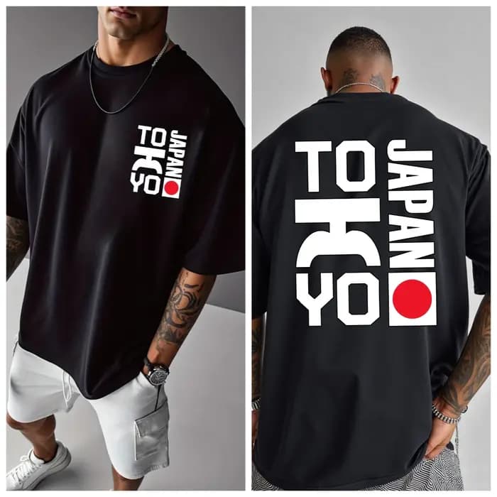 Japon TOKYO japonais graphique gothique hommes femmes T-shirt Streetwear surdimensionné décontracté