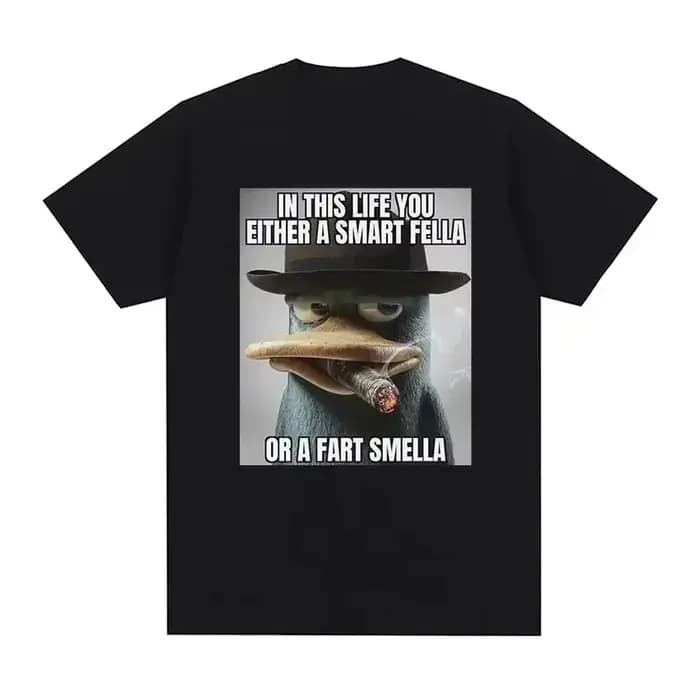 Perry Platypus vous êtes une Fella intelligente ou un sourire de pet T-shirt graphique drôle t-shirts de mode pour hommes et femmes