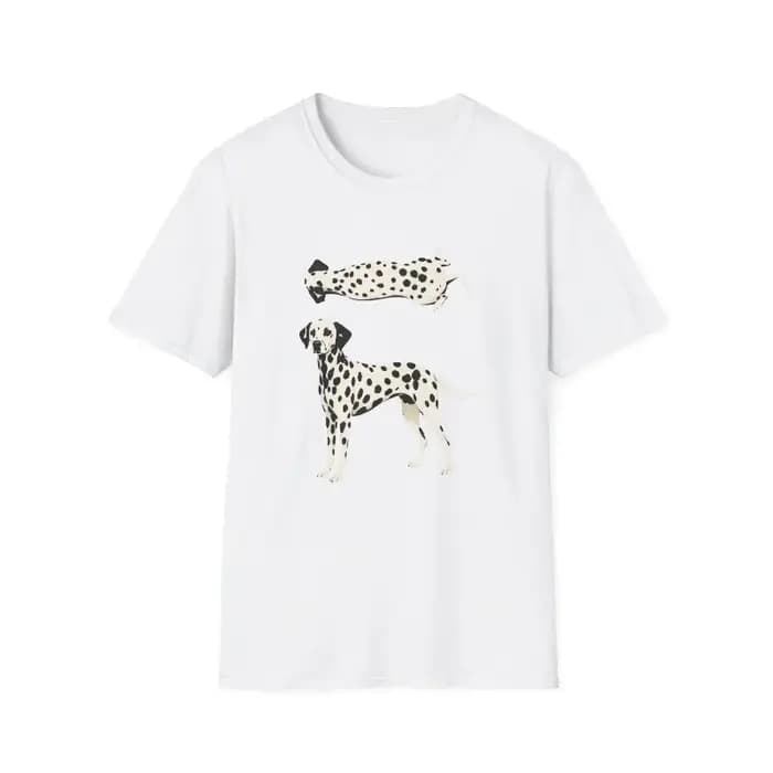 T-shirt avec illustration de chien tacheté
