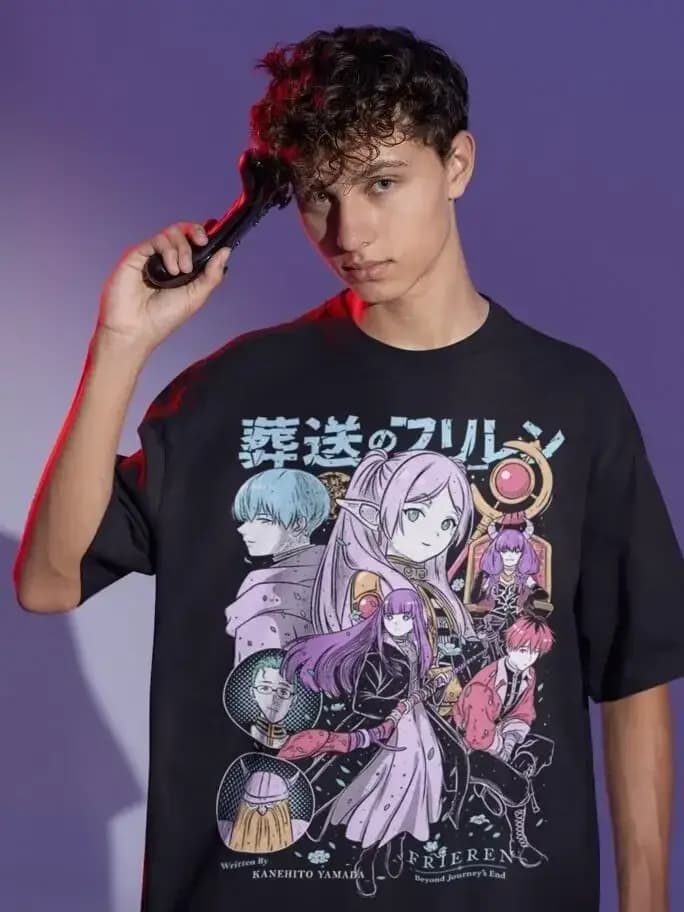 Frieren T-Shirt au-delà du fin du voyage fougère Stark fille Anime cadeaux chemise toutes tailles
