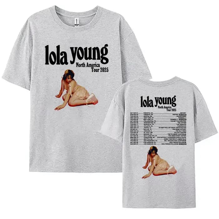 Lola jeune amérique du nord Tour 2025 T-shirt une chose impression graphique t-shirts coton été ample homme