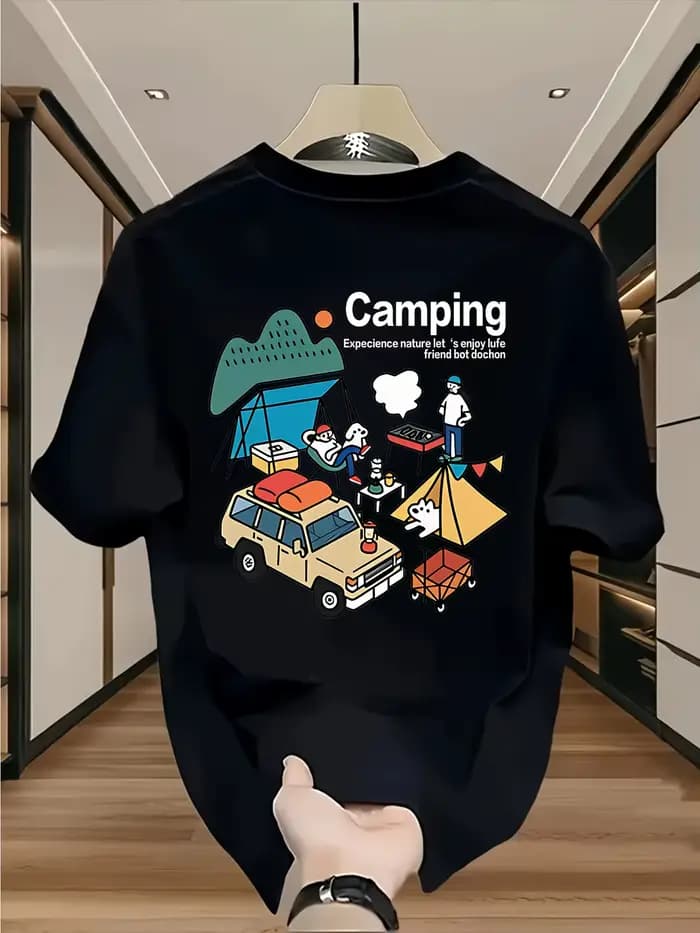 T-shirt graphique mignon pour homme