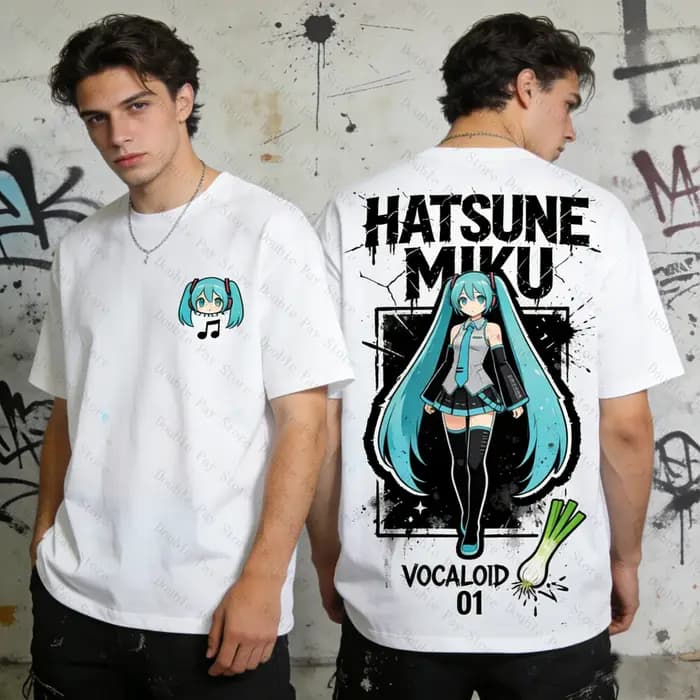 T-shirt surdimensionné Miku pour hommes et femmes