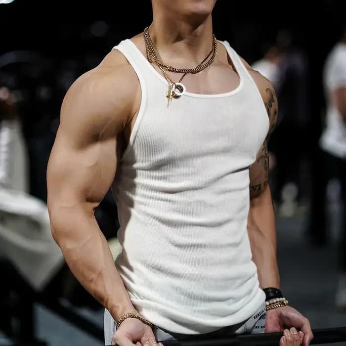 Hommes débardeur t-shirt Singlet gymnastique entraînement Fitness chemise sans manches musculation musculaire respirant sous la taille