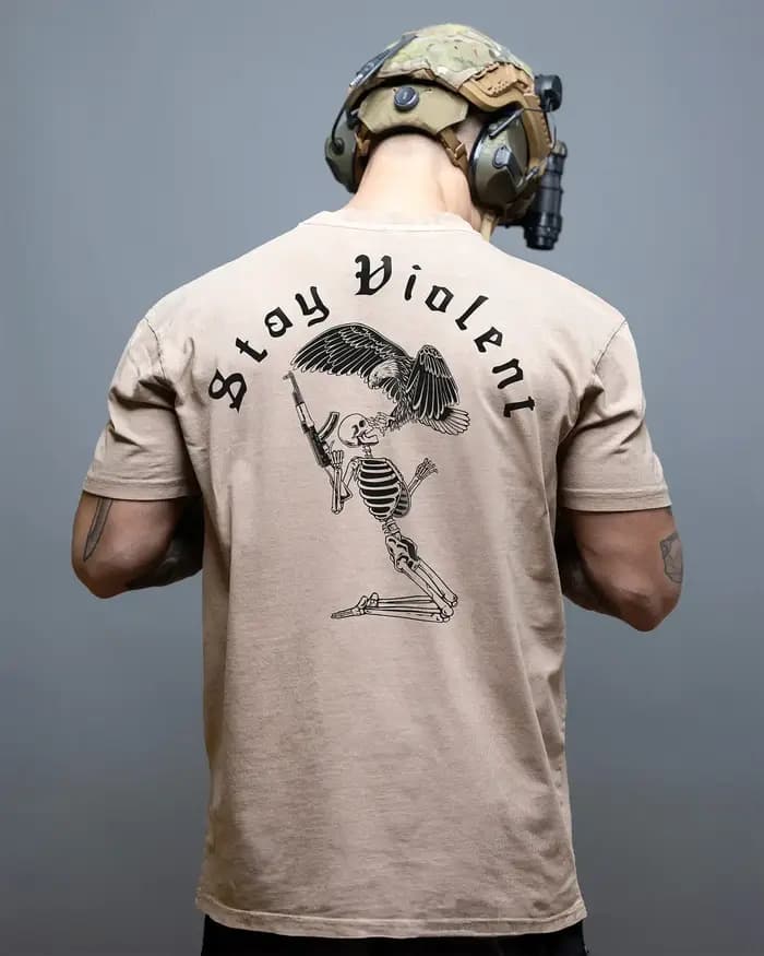 T-shirt respirant Stay Violent - Convient pour les vêtements de sport en pur coton