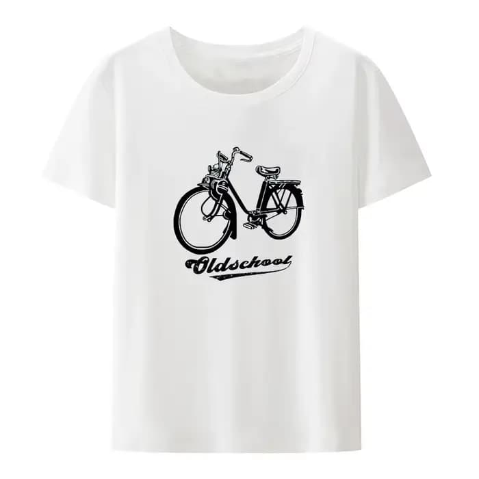 T-shirt unisexe à manches courtes Velo Solex Bike Print pour hommes et femmes