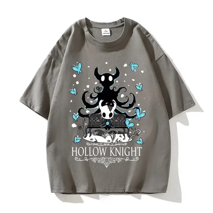 T-shirt Hollow Knight en coton pour hommes, de haute qualité, culture pop, punk, t-shirt numérique, anime classique, ChimUniversity, harajuku
