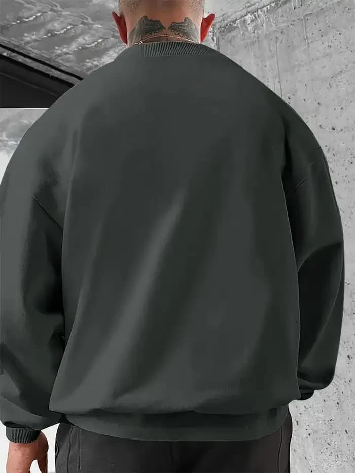 Le nouveau sweat à capuche à col rond pour hommes pour le printemps et l'automne 2025 présente une mode de rue et une impression de motifs numériques 3D doux