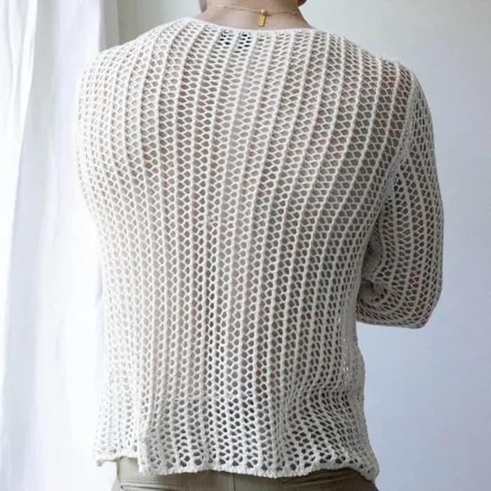 T-shirt à Manches sulfet Col Rond pour Homme