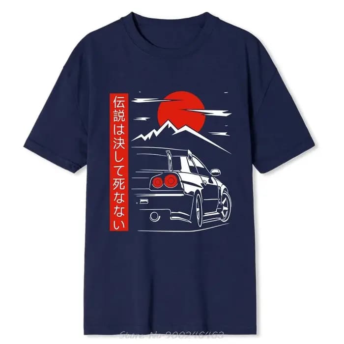 T-shirt en coton respirant à col rond pour hommes
