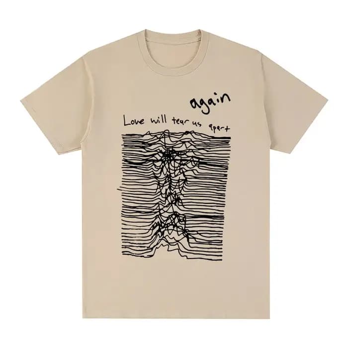 T-shirt vintage en coton pour hommes et femmes, LOVE WILL TEAR US APART Joy Division