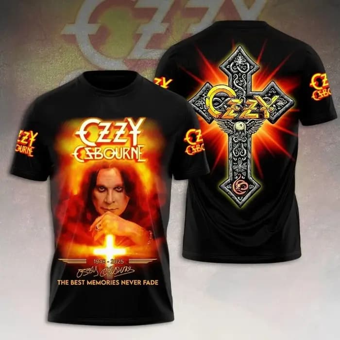 Nouveaux T-shirts imprimés 3D Ozzy Osbourne Rock Band pour hommes et femmes