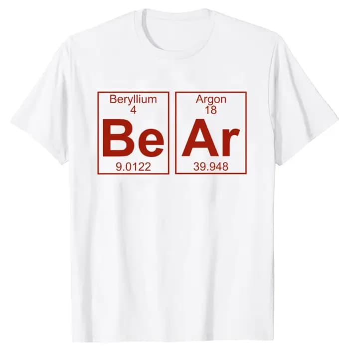 T-shirts en coton 100% avec motif de tableau périodique amusant pour hommes et femmes, t-shirt décontracté à la mode, ample et surdimensionné, streetwear