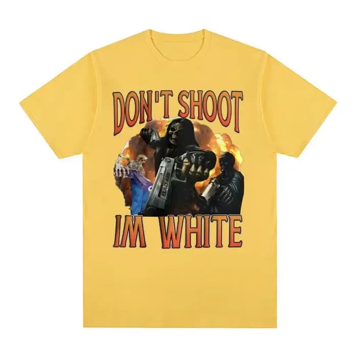 T-shirts graphiques humoristiques « Ne tirez pas