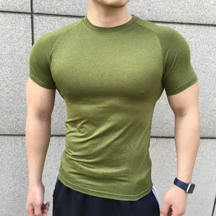 2024 nouveaux hommes d'été à manches courtes Fitness chemise en cours d'exécution Sport gymnase Compression t-shirt entraînement décontracté élastique Force hauts vêtements