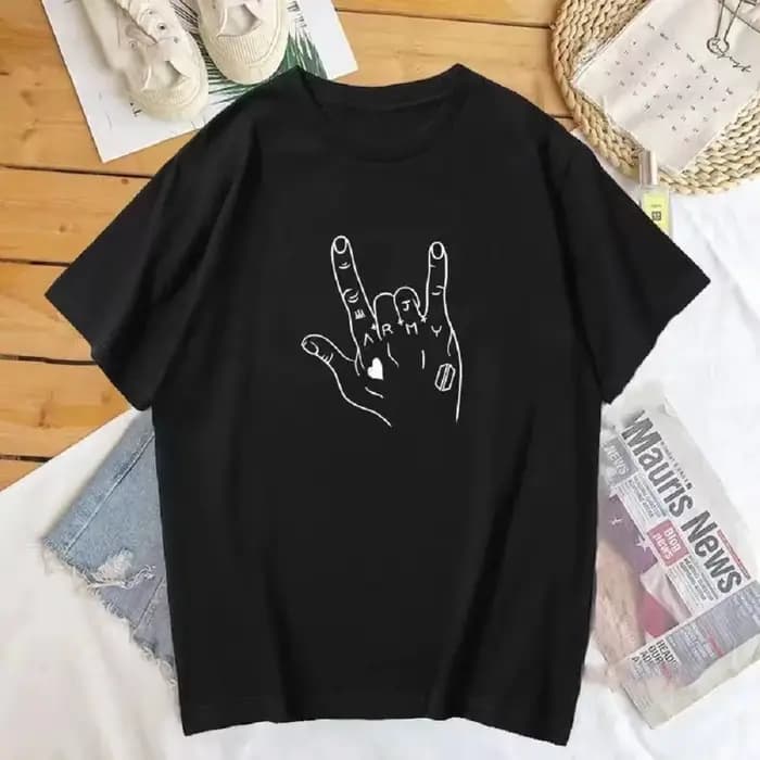 Jungkook tatouages à la main graphique T-Shirt hommes Sumemr Pritn