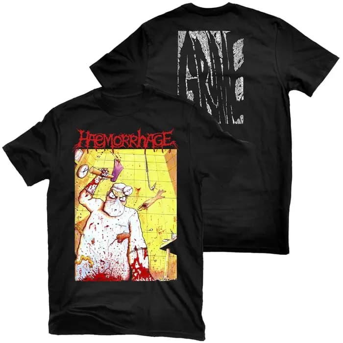 T-shirt en coton avec image graphique Haemorrhage Grume pour hommes et femmes