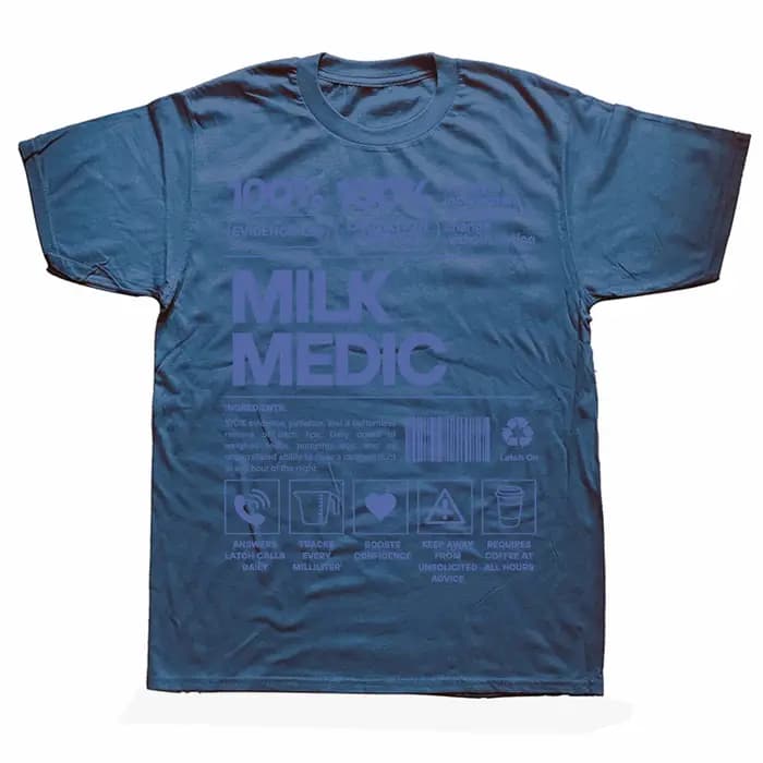 T-shirts humoristiques pour hommes en coton, streetwear, à manches courtes, unisexe, coupe ample, avec motifs d'allaitement et de médicaments
