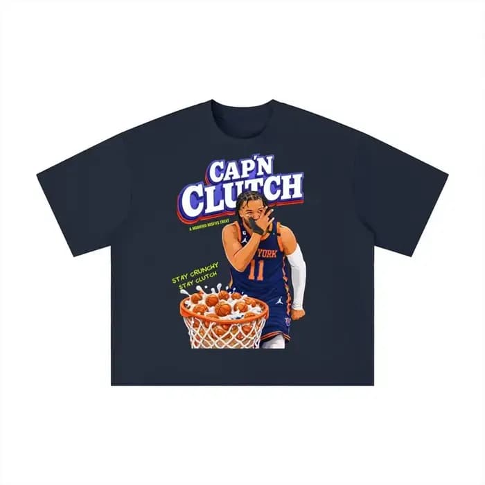 T-shirt CAPN CLUTCH Knicks pour hommes et femmes, 100% coton, été 2026, vêtements graphiques rétro N