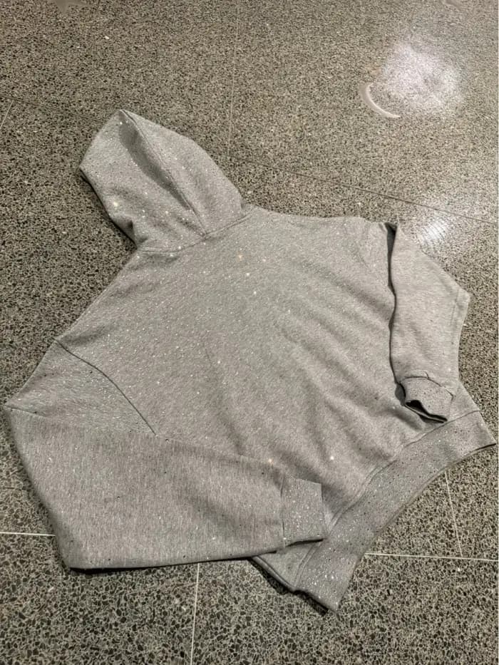 Nouveau sweat à capuche zippé imprimé numérique ciel étoilé diamanté style American High Street pour l'automne 2026